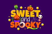 Halloween quote sweet and spooky, a Seasonal Illustration by Seavector Studio (Thumbnail 1 of 3)