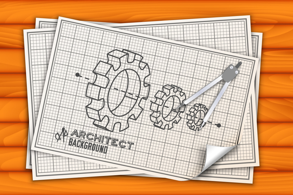 7 blueprint architect backgrounds, an Illustration by LineTale (Photo 3 of 5)
