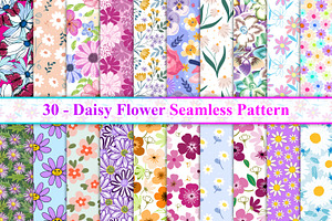 Daisy Flower Seamless Pattern, a Pattern Graphic by Digital Studio
