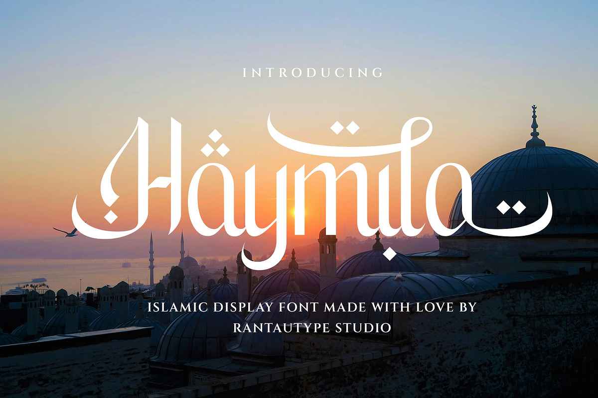 Haymila Islamic Display Font, a Serif Font by RantautypeStudio (Photo 1 of 17)