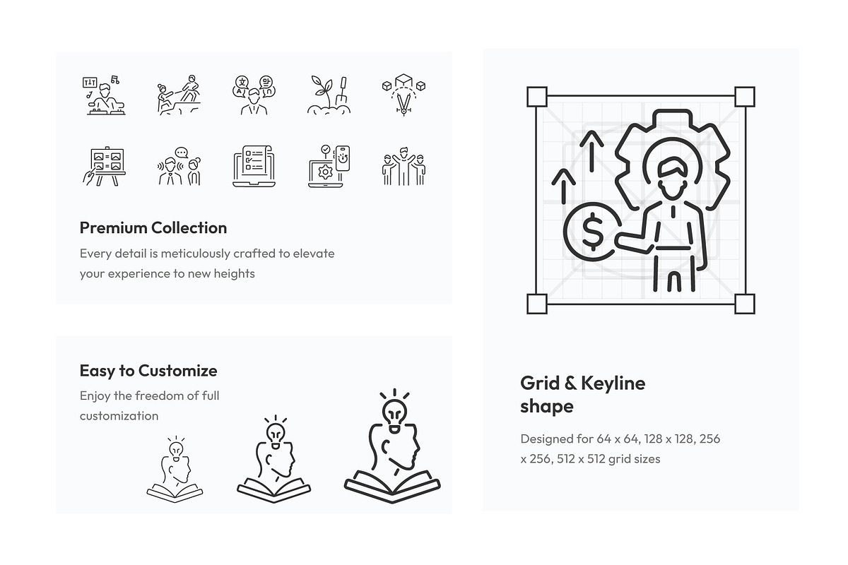Skills and Expertise Icons, an Outline Icon by Prosymbols (Photo 3 of 5)