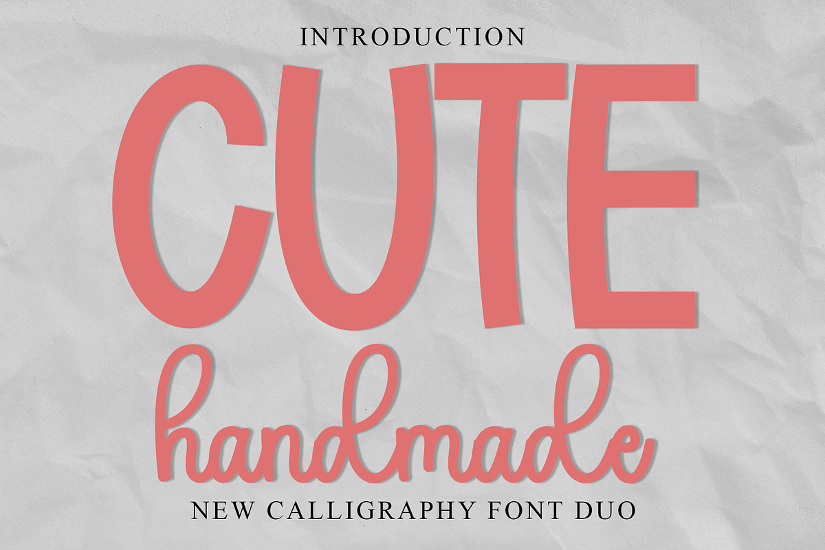 Cute Handmade, a Script Font by FreshTypeINK (Photo 1 of 8)