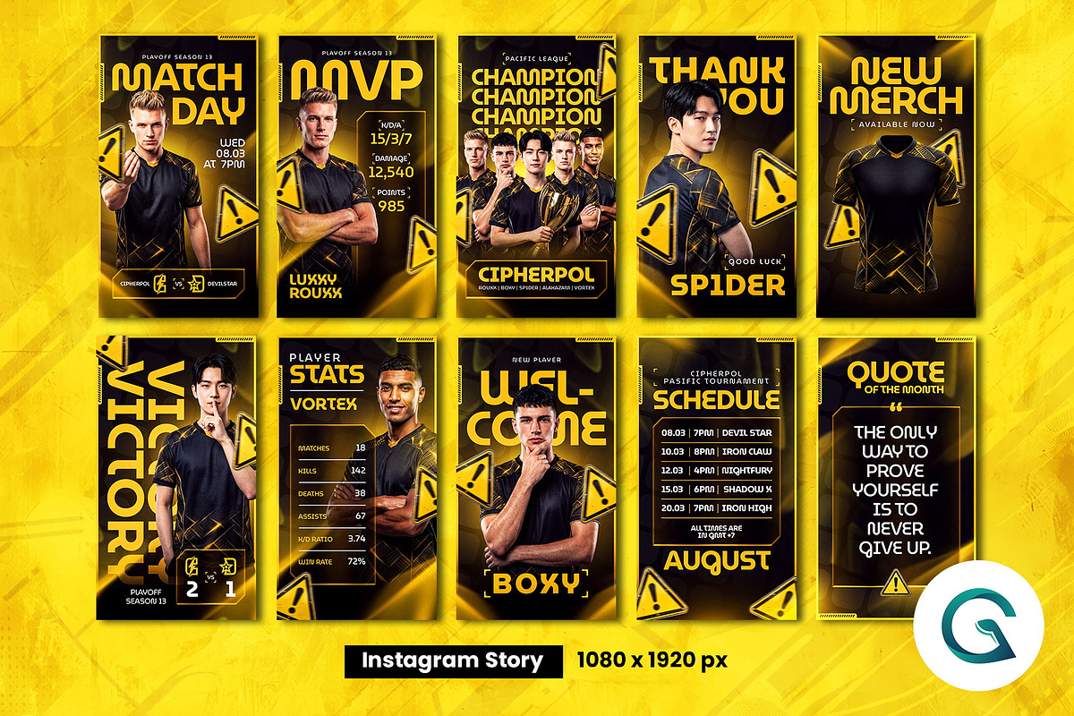 Esports Social Media Pack Template, a Social Media Template by Geelator Studio (Photo 3 of 4)