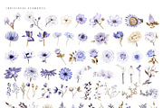 The Watercolor & Ink Flower & Leaf, an Object Graphic by Pretty Little Lines (Thumbnail 5 of 11)