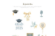 Watercolor Graduation Collection, an Illustration by Pati Paints (Thumbnail 2 of 11)