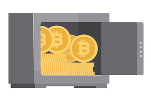 Metal safe with alternative, a Finance Illustration by Vectorbuum