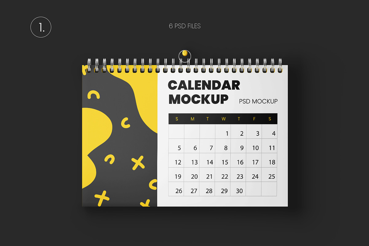 Wall Calendar Mockup Set, a Print Template by Graphic Bird (Photo 3 of 10)