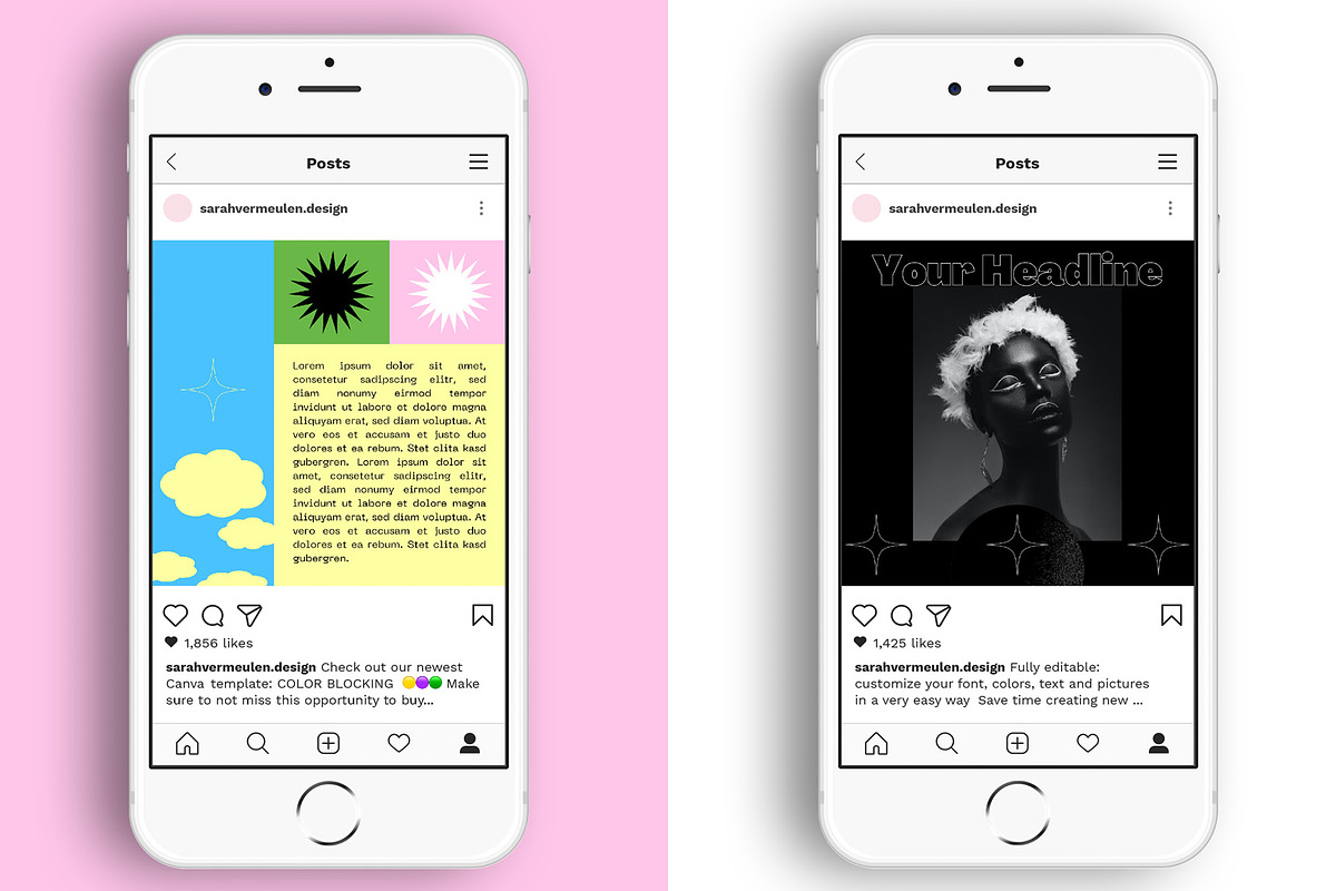 Instagram Social Media CANVA ColorXL, a Social Media Template by Vermeulen Design Studio (Photo 3 of 6)