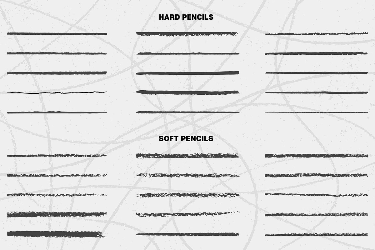 60 Pencil Brushes for Illustrator, a Brush Add-On by Brigantine Designs (Photo 3 of 6)