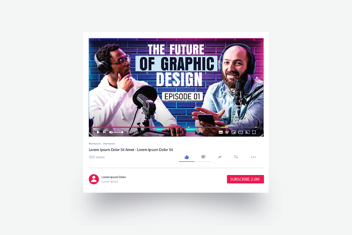 Podcast youtube thumbnails template, a Social Media Template by Workhu (Photo 1 of 2)