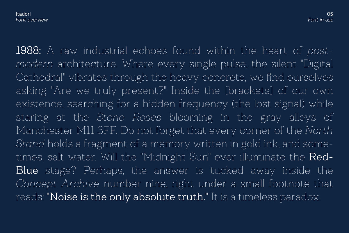 Itadori, a Slab Serif Font by Zafara Studios (Photo 5 of 12)