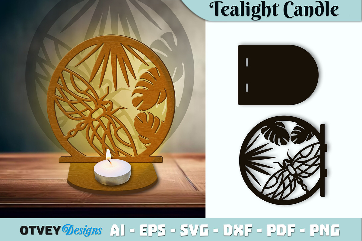 Dragonfly Tealight Candle Holder, an Object Graphic by OTVEY DESIGN (Photo 12 of 13)