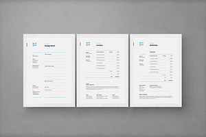 Invoice, Brief, Estimate, a Stationery Template by KreateTribe