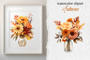 Autumn Watercolor Clipart Set