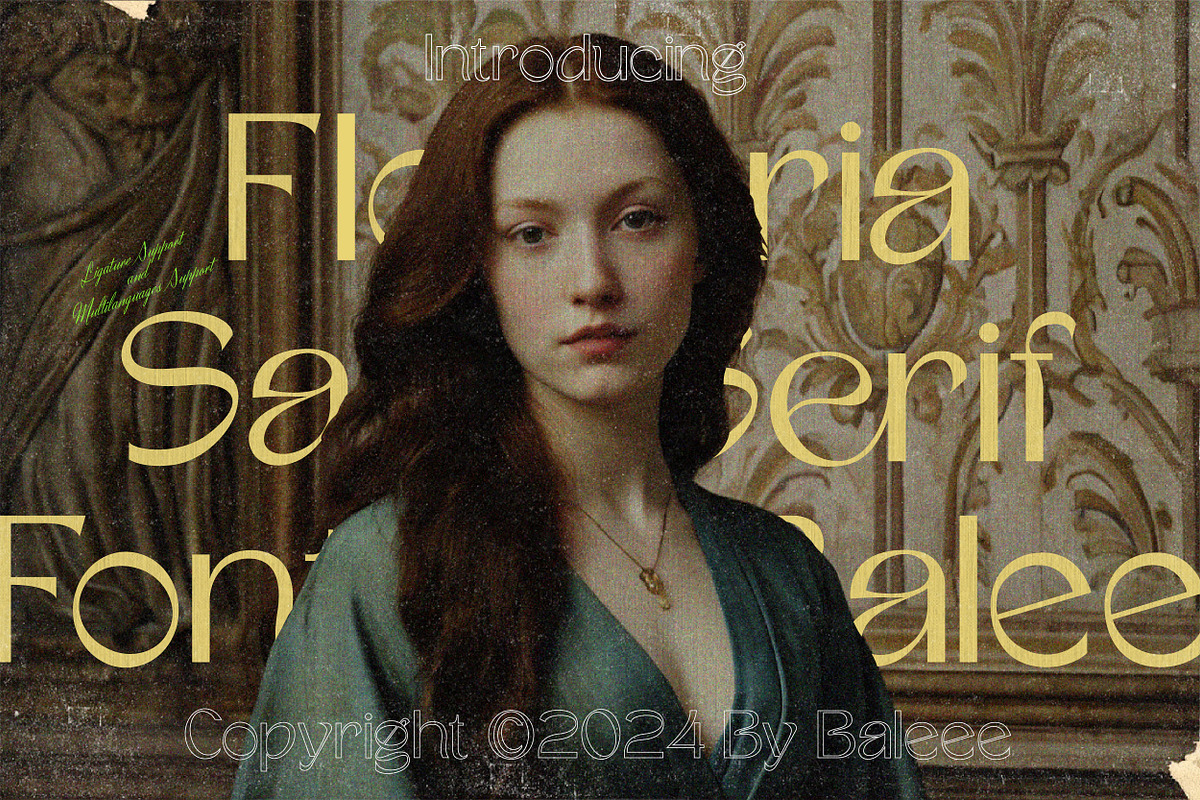 Floweria - Beauty Sans Serif Font, a Sans Serif Font by Baleee (Photo 2 of 17)