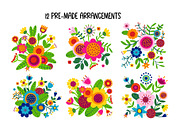 Folk Flowers. Folk Pattern, an Illustration by AvaAva (Thumbnail 10 of 26)