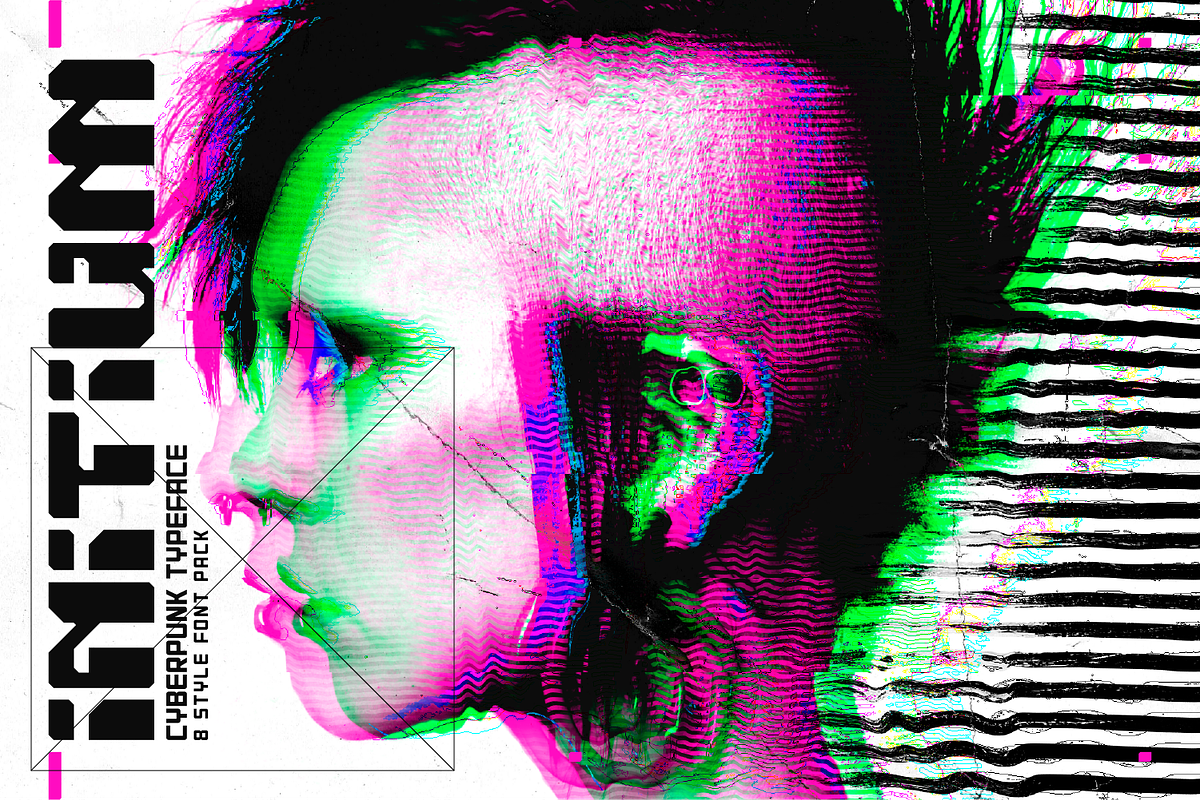 INITIUM Cyberpunk Typeface, a Font by Alex-Banks Type (Photo 1 of 12)