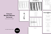 Carlotta Modern Wedding Stationery, an Invitation Template by Uno Bello Design Studio (Thumbnail 1 of 5)