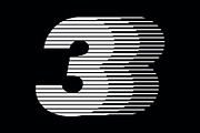Number 3 speed motion lines logo, a Branding & Logo Template by Leksono (Thumbnail 1 of 2)