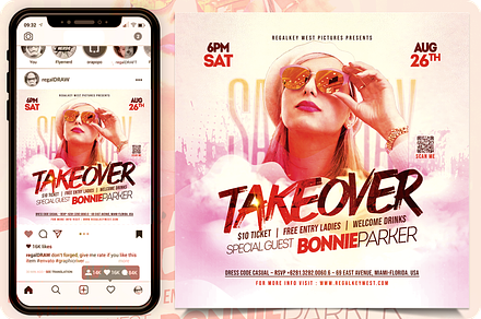 Night Club Party Flyer, a Flyer Template by regalDRAW