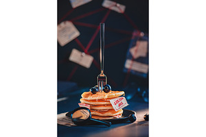 Creative food photography, a stack
