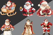 Santa Claus Clipart, an Illustration by Black Bird Studio (Thumbnail 2 of 6)