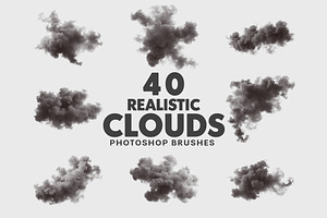 40 Realistic Clouds Brushes