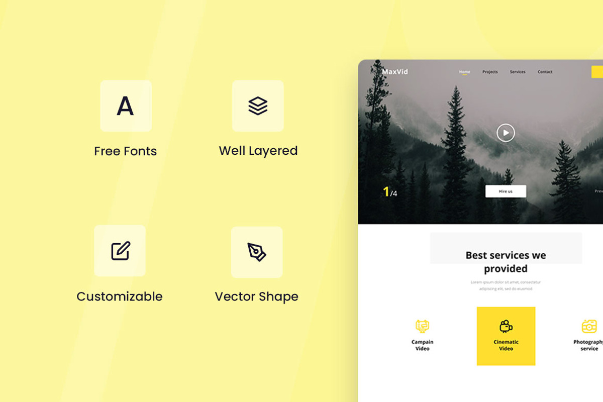 Videographer Web Design, a Wireframe Template by INSPR STD (Photo 4 of 6)