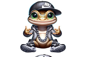 Hip Hop Salamander Clipart Set