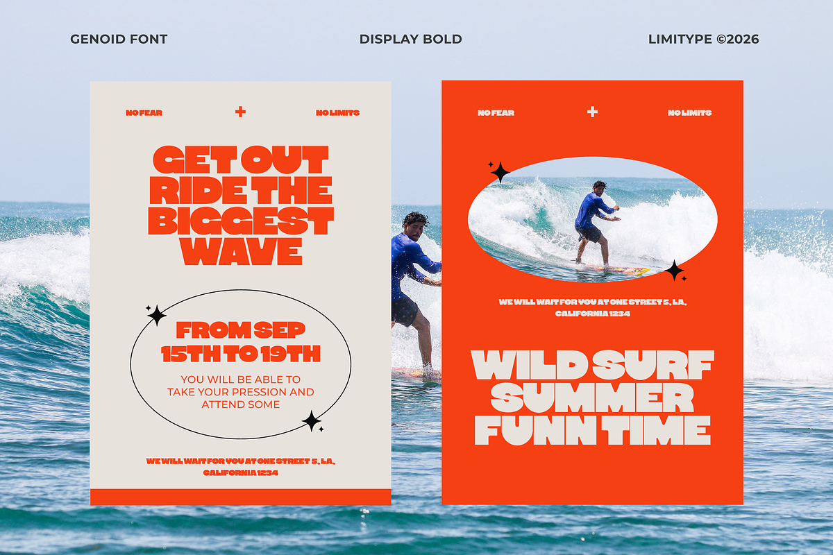 Genoid - Bold Display Font, a Sans Serif Font by limitype (Photo 6 of 12)