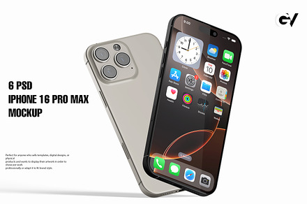iPhone 16 Pro Max App Skin Mockup