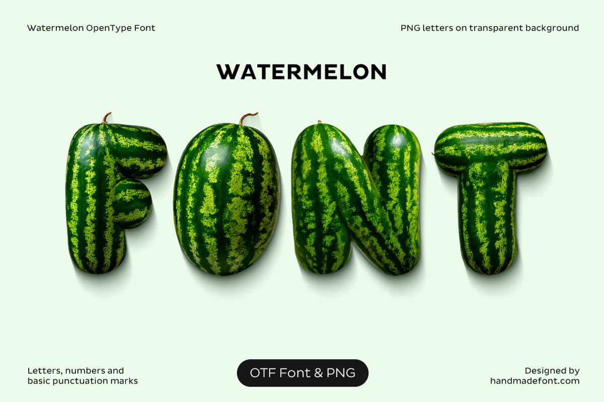 Watermelon Font, a Sans Serif Font by Handmadefont (Photo 1 of 14)
