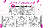 Love Moments Cozy Coloring Pages, a Decorative Illustration by Ink Gallery (Thumbnail 1 of 4)