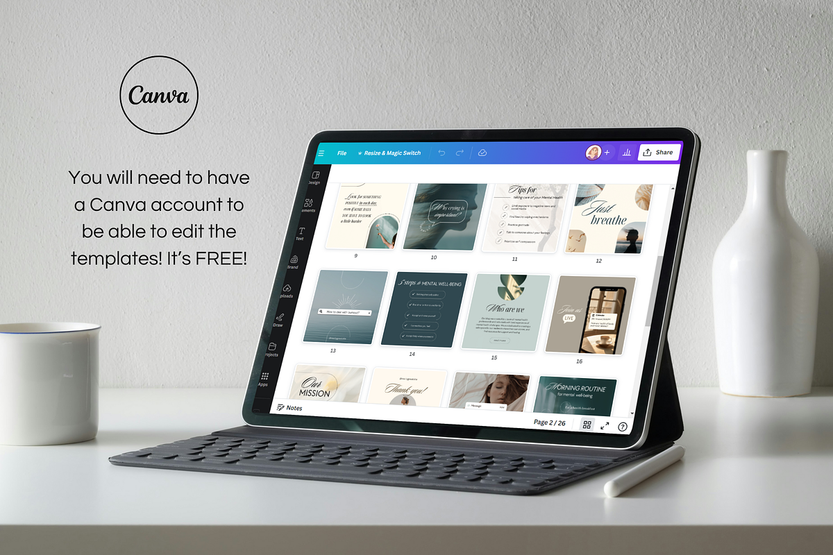 Mental Health Instagram Templates, a Social Media Template by Ollyta May (Photo 6 of 10)