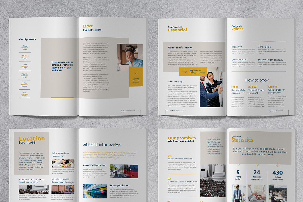 Conference Agenda Template, a Brochure Template by Sabin (Photo 3 of 6)