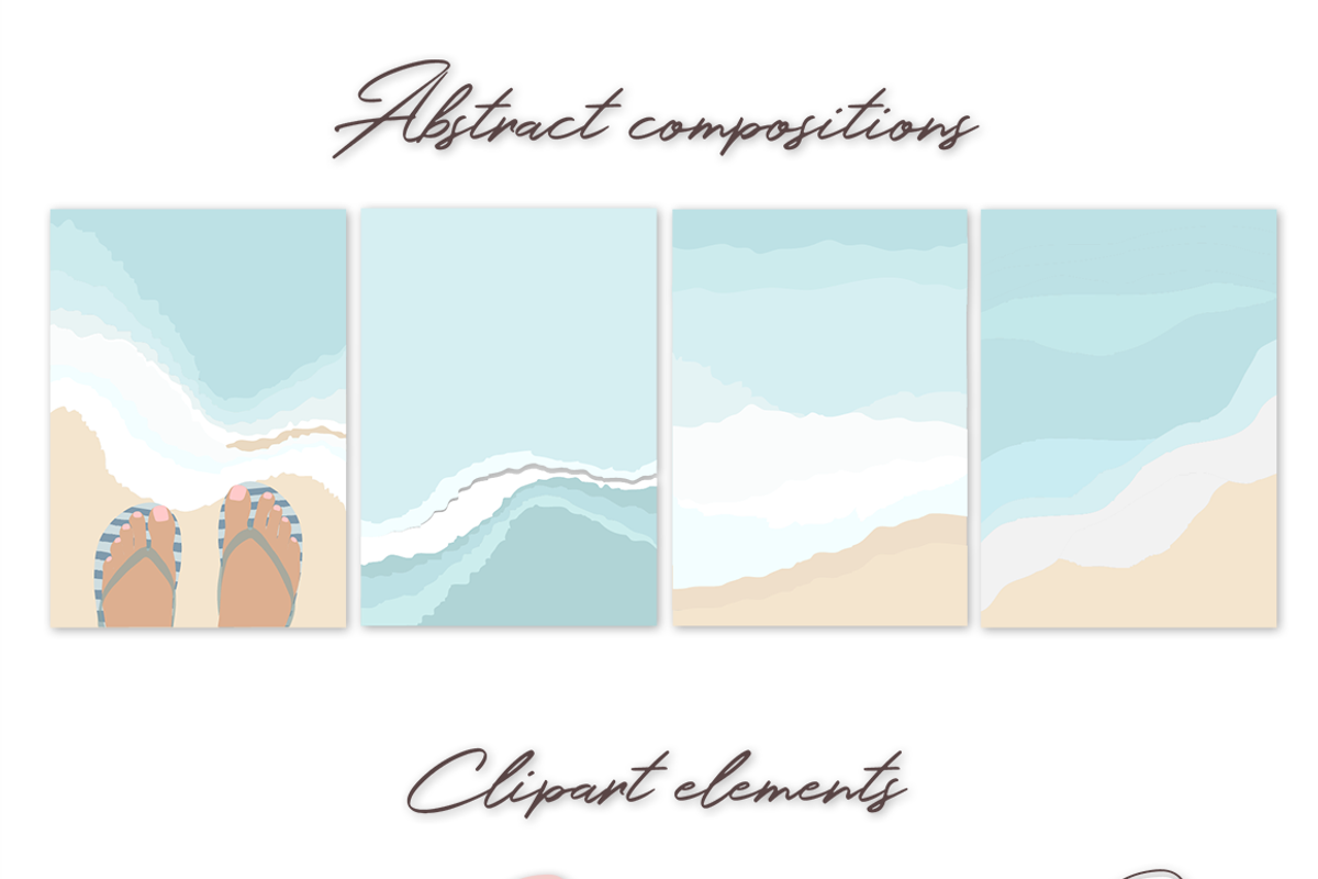 Summer Women's Abstract Set, a Seasonal Illustration by Irena Art (Photo 6 of 6)