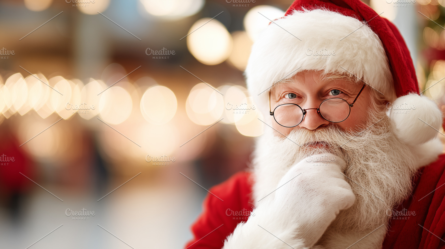 Santa Claus with white beard and red, a Holiday Photo by MistyDay