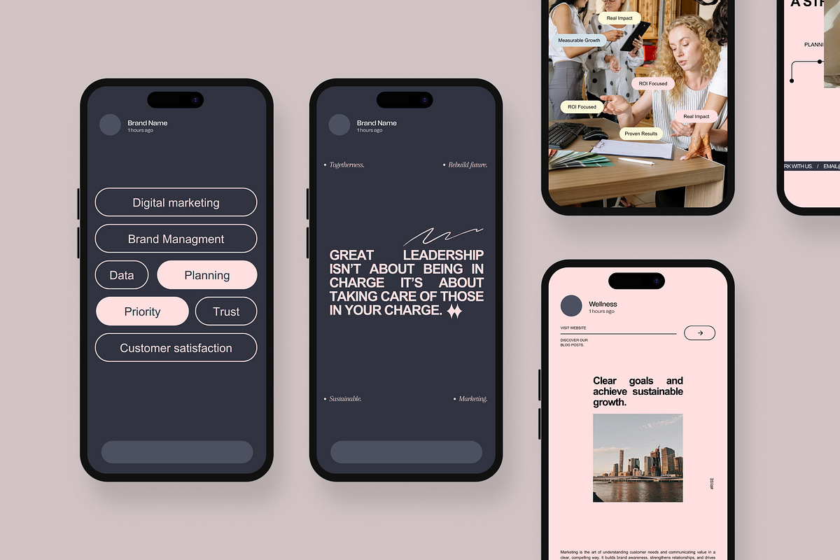 Marketing Agency Instagram Template, a Social Media Template by Wolf Theory Studio (Photo 9 of 10)