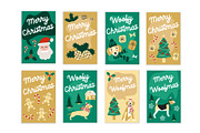 Dog Christmas patterns card elements, a Pattern Graphic by RevolutionizZed (Thumbnail 5 of 14)