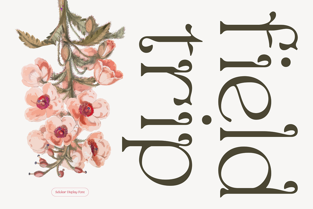 Selukar - Vintage Display Serif Font, a Serif Font by Artflorara (Photo 13 of 15)