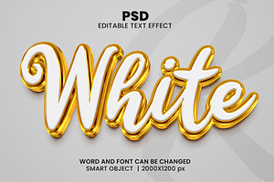 White gold Text Effect for photoshop, a Layer Style Add-On by bdrobin