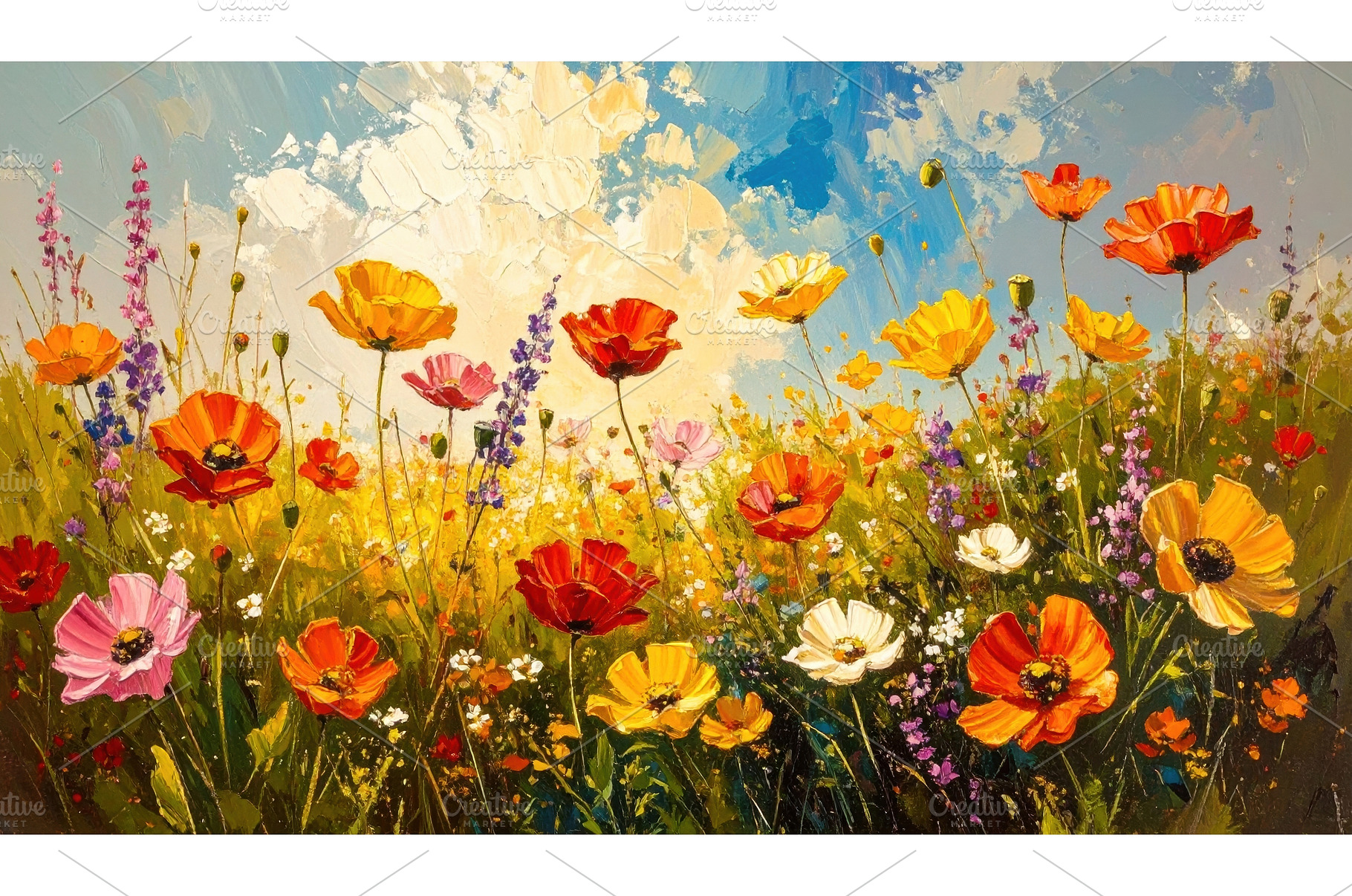 Textured oil painting of a vibrant, a Nature Photo by Igor Tichonow