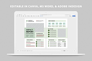 Impact Report | Canva, MS Word, Indd, a Flyer Template by Leaflove (Thumbnail 5 of 5)