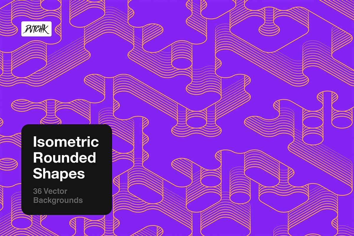 Isometric Rounded Shapes, a Background Graphic by dvtchk (Photo 2 of 15)