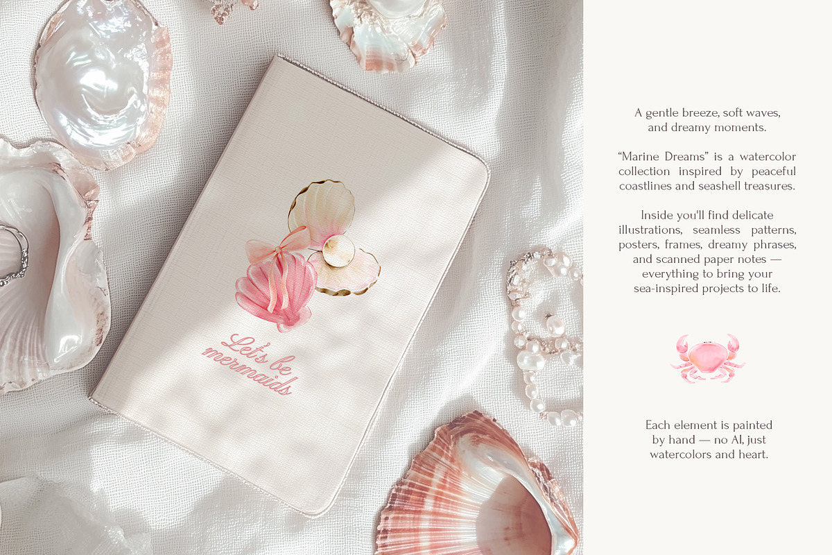 Dreamy Sea Watercolor Collection, a Decorative Illustration by Eva Gentle (Photo 2 of 12)