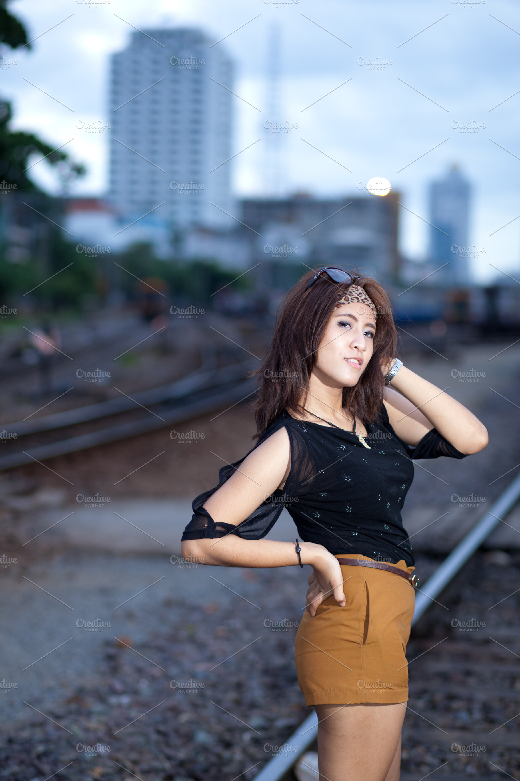 Fashion portrait asian girl stock photo containing adorable and adult, a Person Photo by a454