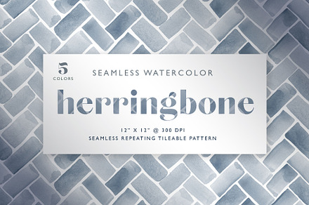 Watercolor Herringbone Pattern, a Pattern Graphic by Holly Whitcomb