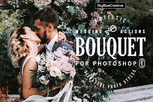 Bouquet Wedding Action for Photoshop, an Action Add-On by skybluecreative