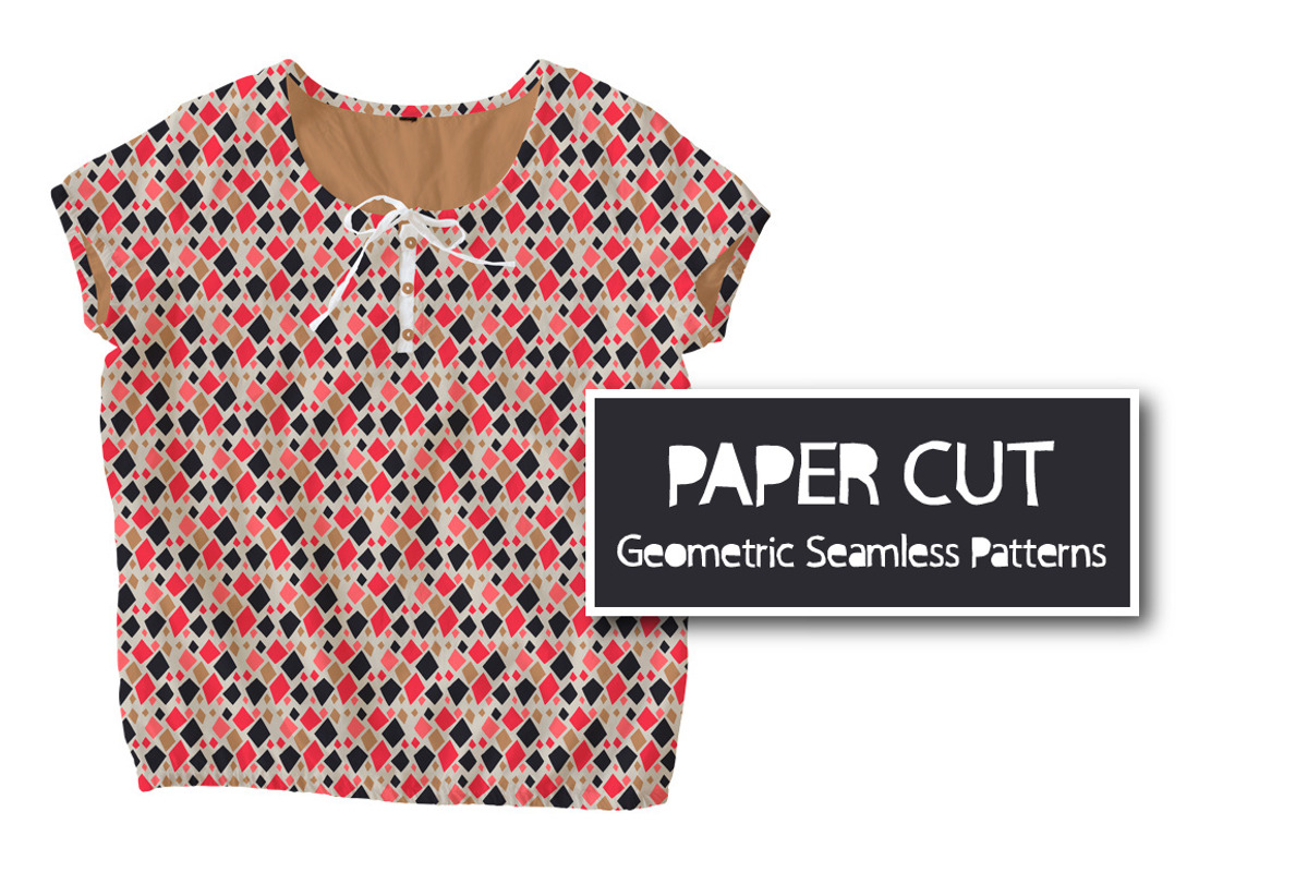Paper Cut Geometric Seamless Pattern, a Pattern Graphic by Marmalade Moon (Photo 3 of 6)