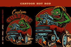 Cartoon Hot Rod